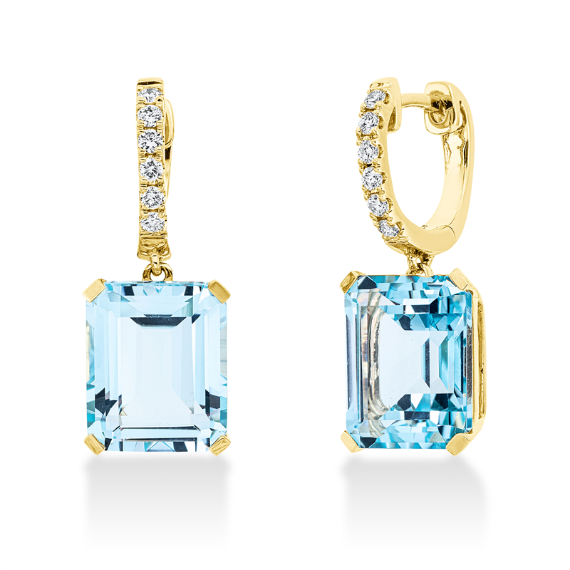 Farbstein Fashion Ohrschmuck Gelbgold 18kt 0,25ct