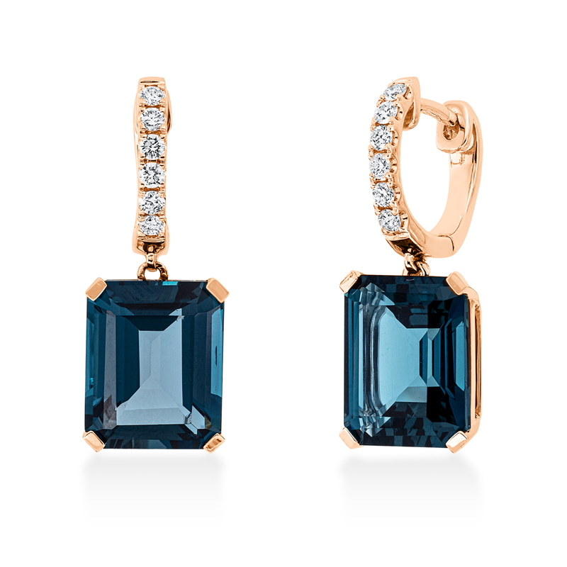 Farbstein Fashion Ohrschmuck Rotgold 18kt Ref-2N847