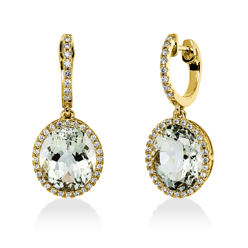 Farbstein Fashion Ohrschmuck Gelbgold 18kt Ref-2N850