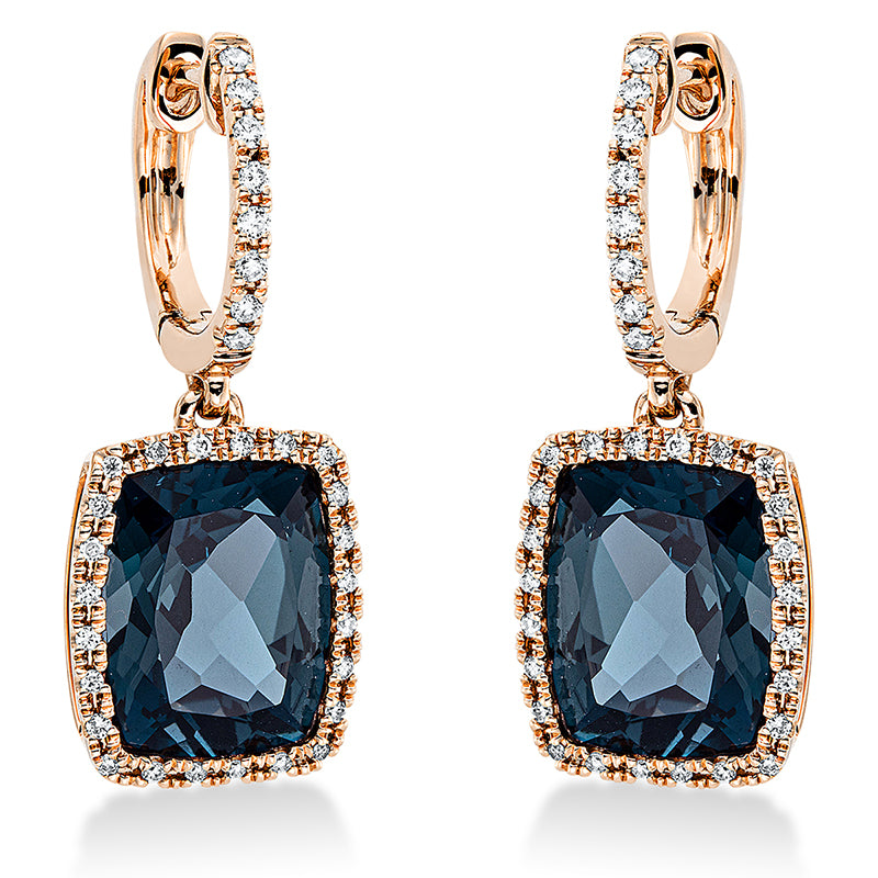 Farbstein Fashion Ohrschmuck Rotgold 18kt Ref-2N857