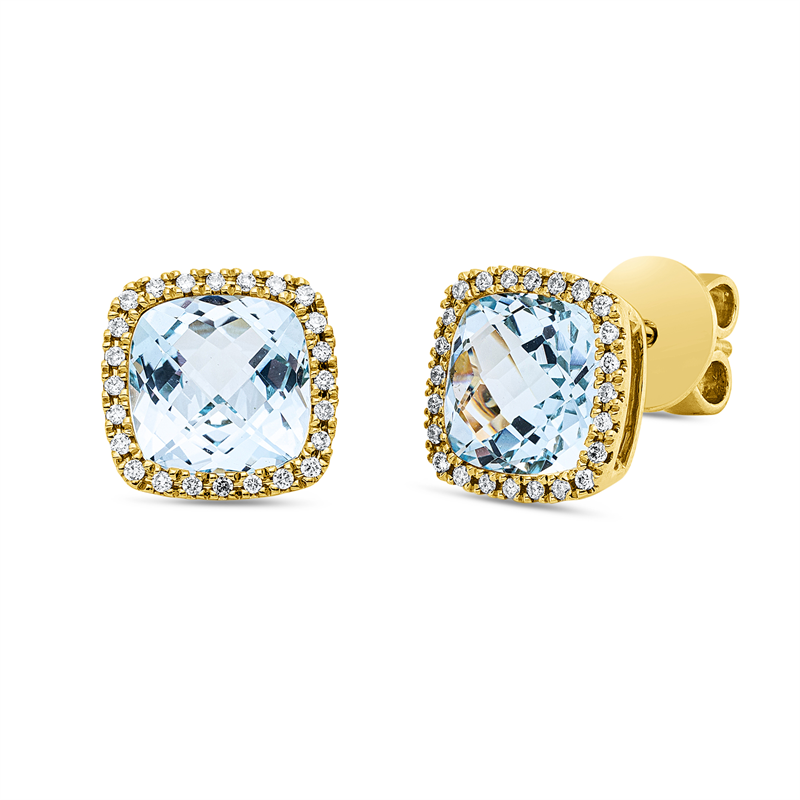 Farbstein Fashion Ohrstecker Gelbgold 18kt Ref-2N879