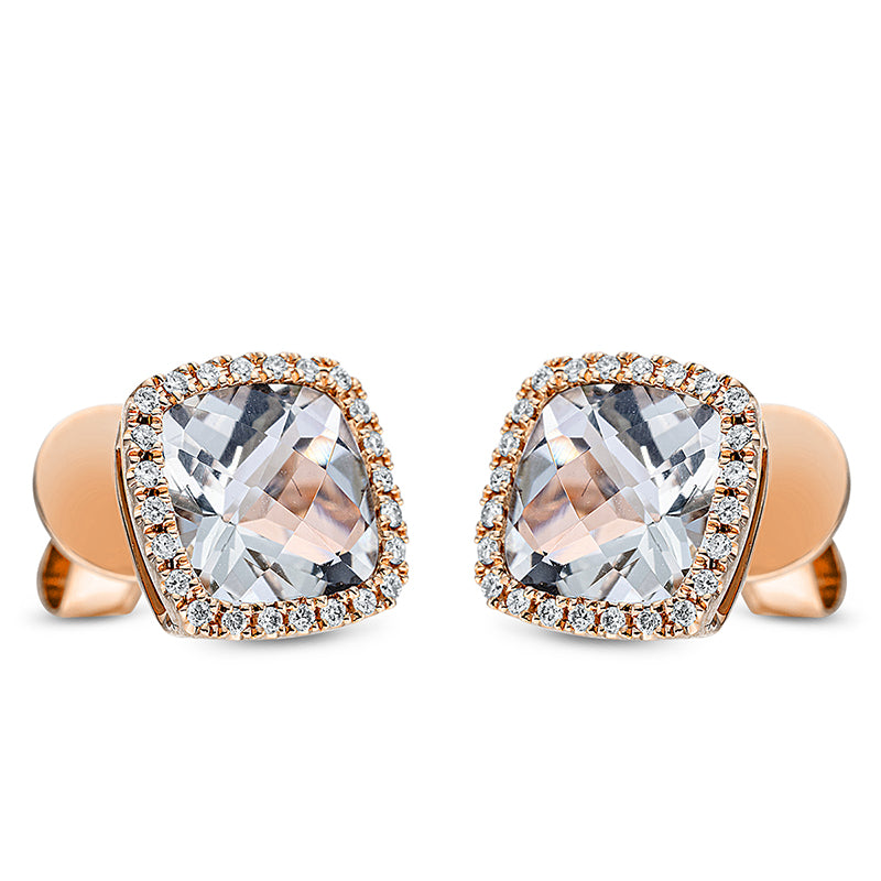 Farbstein Fashion Ohrstecker Rotgold 18kt Ref-2N885