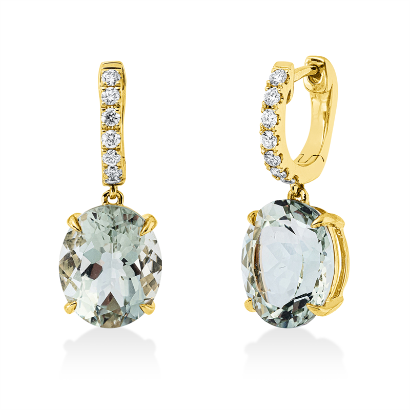 Farbstein Fashion Ohrschmuck Gelbgold 18kt Ref-2N924