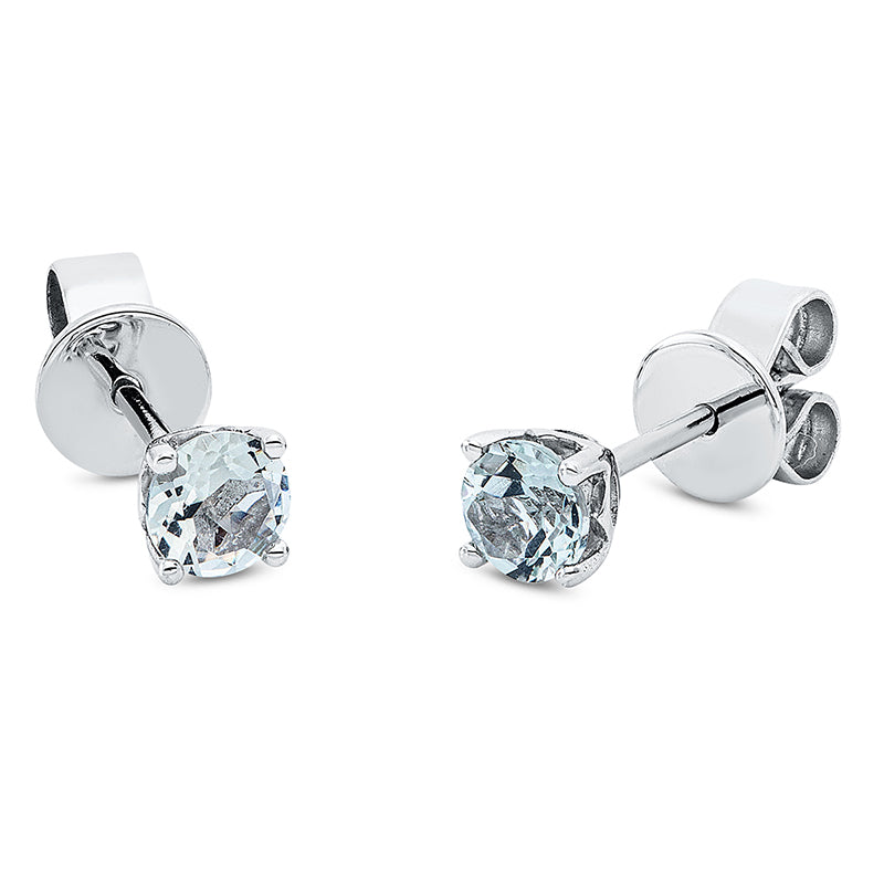 Farbstein Fashion Ohrstecker Weißgold 18kt