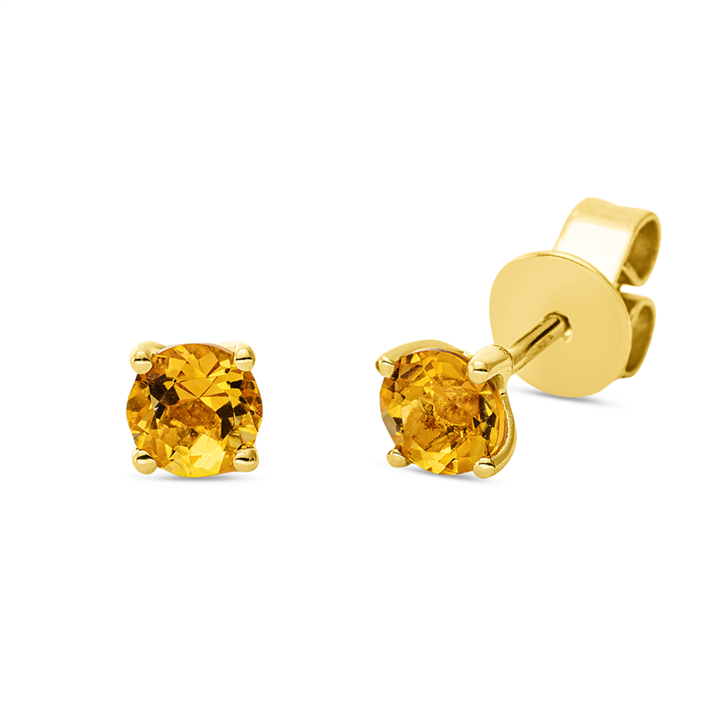 Farbstein Fashion Ohrstecker Gelbgold 18kt