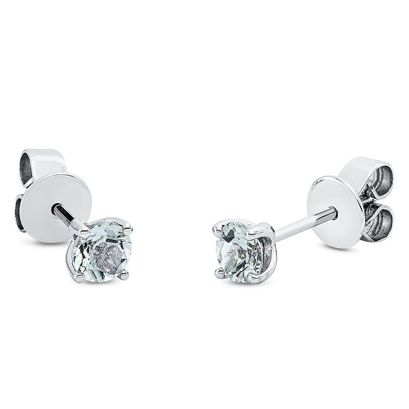 Farbstein Fashion Ohrstecker Weißgold 18kt