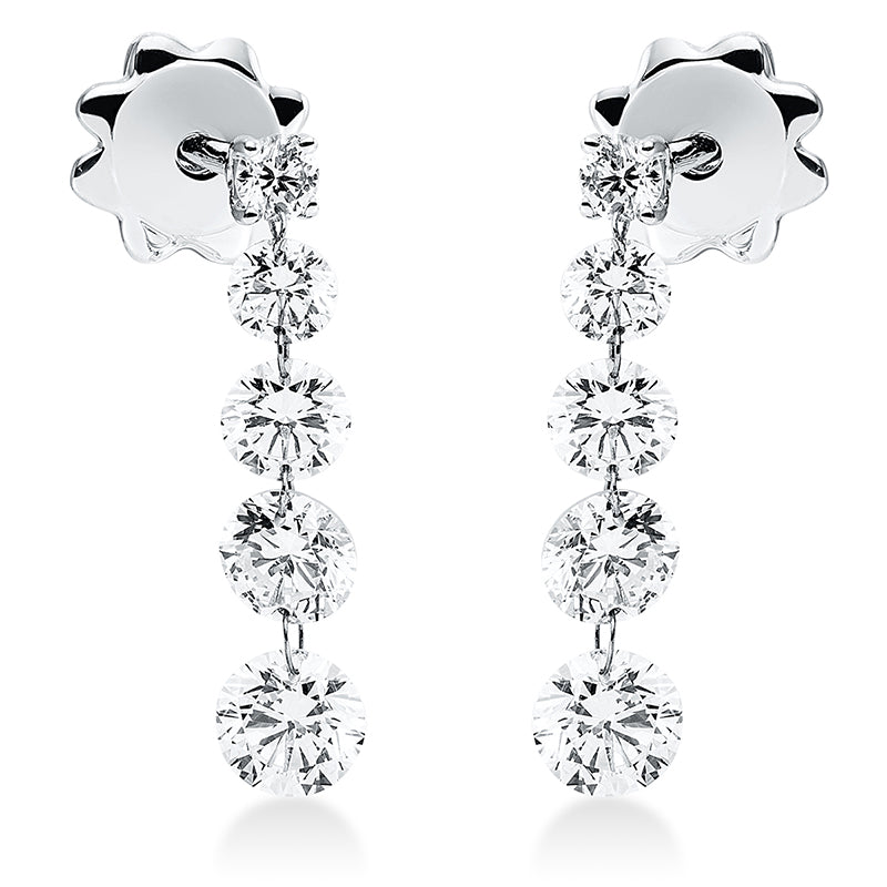 Dancing Diamond Ohrschmuck Weißgold 18kt 1,65ct