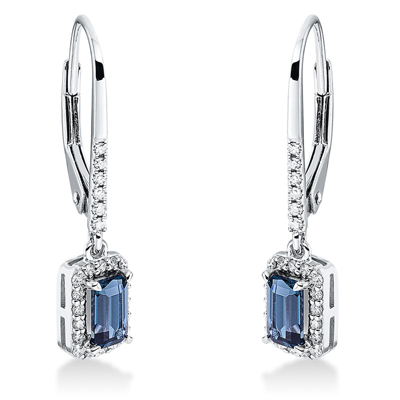 Farbstein Fashion Ohrschmuck Weißgold 18kt 0,14ct