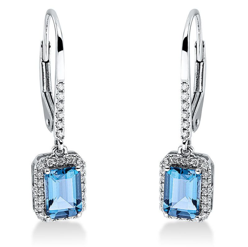 Farbstein Fashion Ohrschmuck Weißgold 18kt 0,15ct