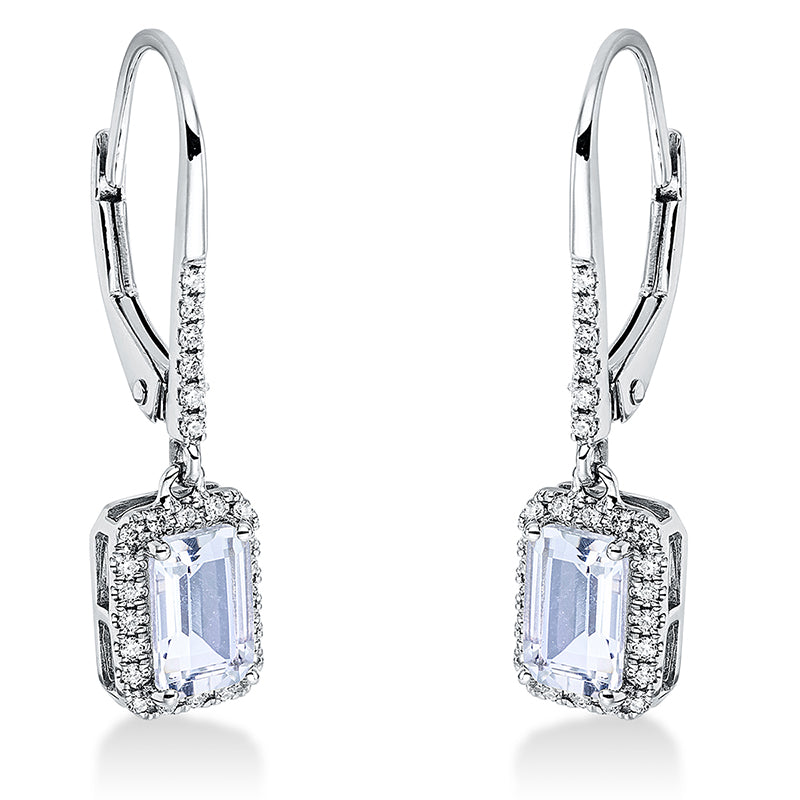Farbstein Fashion Ohrschmuck Weißgold 18kt 0,15ct
