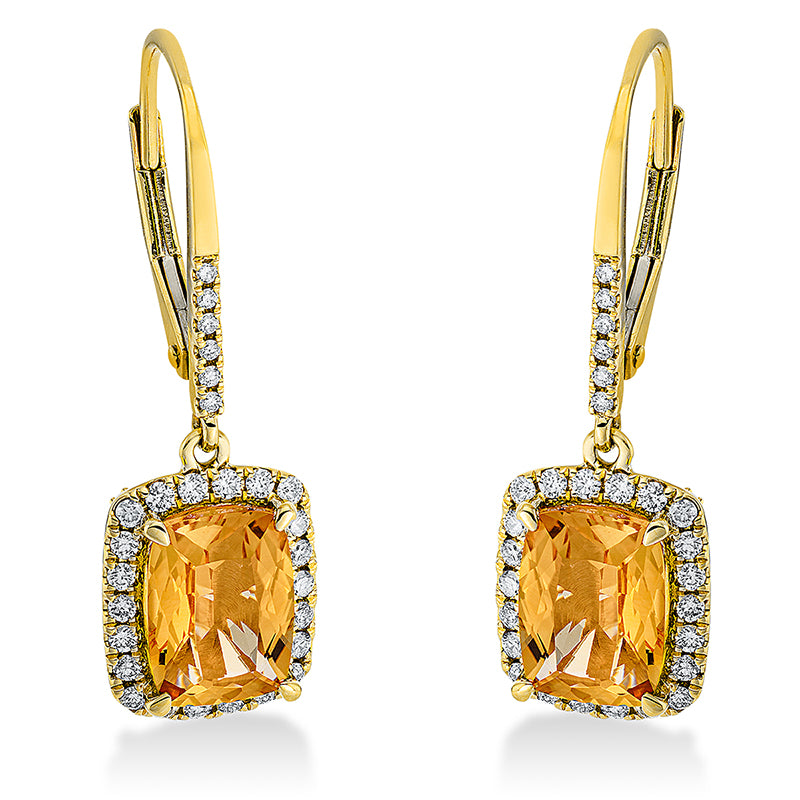 Farbstein Fashion Ohrschmuck Gelbgold 18kt 0,39ct