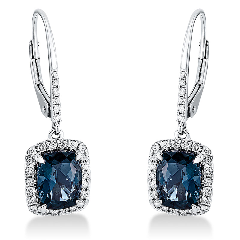 Farbstein Fashion Ohrschmuck Weißgold 18kt 0,39ct