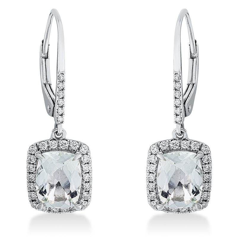 Farbstein Fashion Ohrschmuck Weißgold 18kt 0,39ct