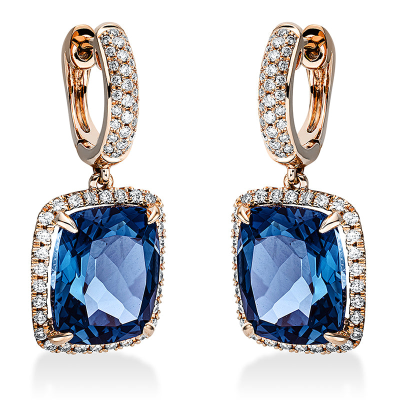 Farbstein Fashion Ohrschmuck Rotgold 18kt 0,53ct