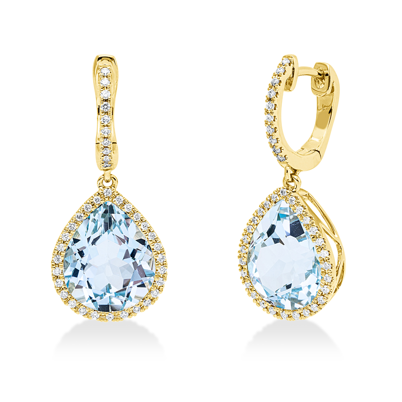 Farbstein Fashion Ohrschmuck Gelbgold 18kt Ref-2O202