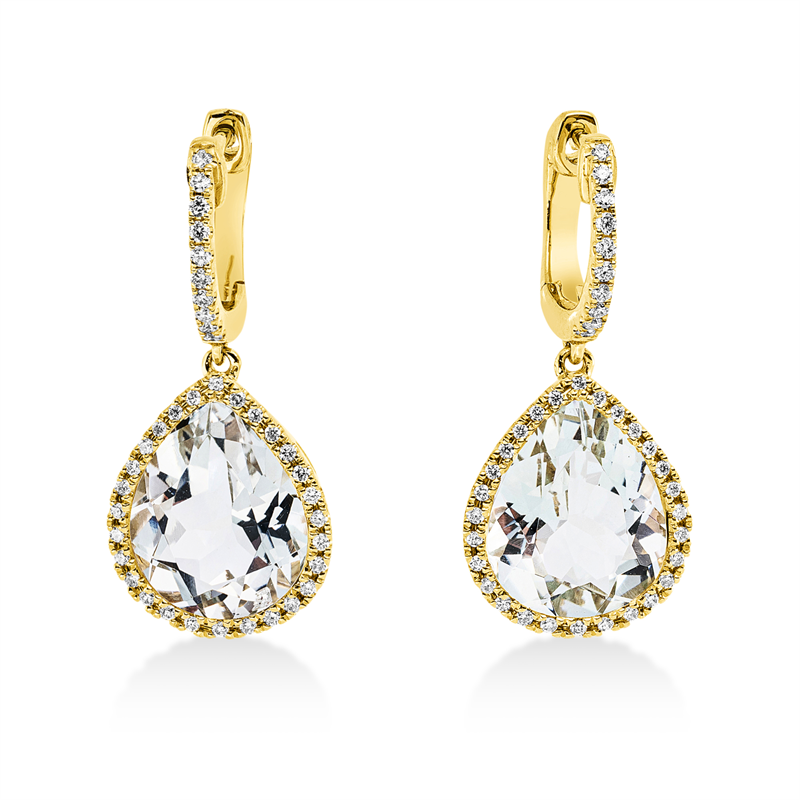 Farbstein Fashion Ohrschmuck Gelbgold 18kt Ref-2O207
