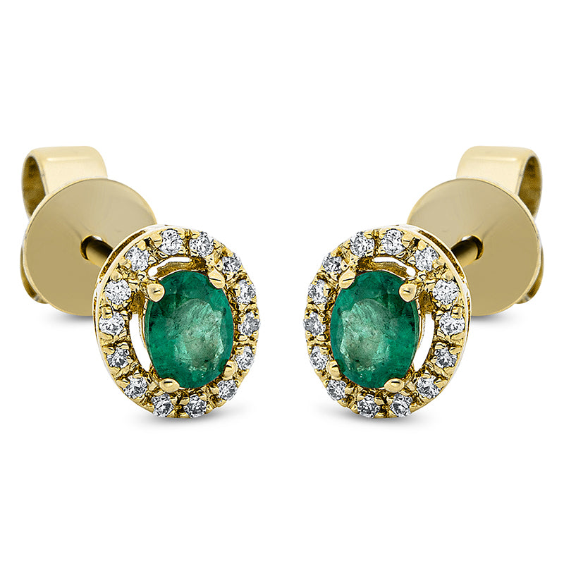 Farbstein Classic Ohrstecker Weißgold 18kt 0,08ct