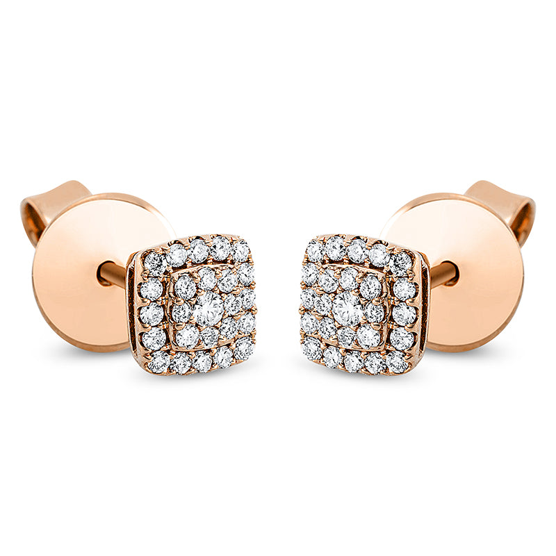 Illusion Classic Ohrstecker Rotgold 18kt 0,2ct