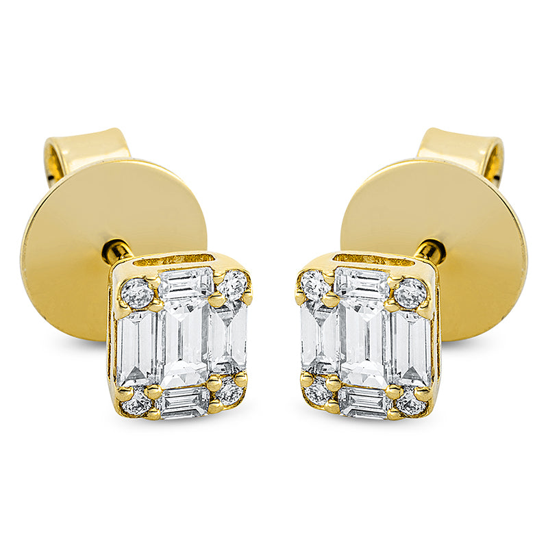 Baguette Illusion Ohrstecker Weißgold 18kt 0,41ct