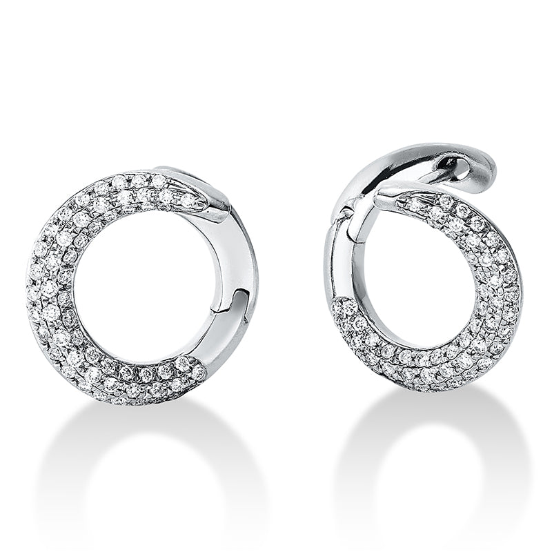 Pavé Creolen Weißgold 18kt 0,5ct