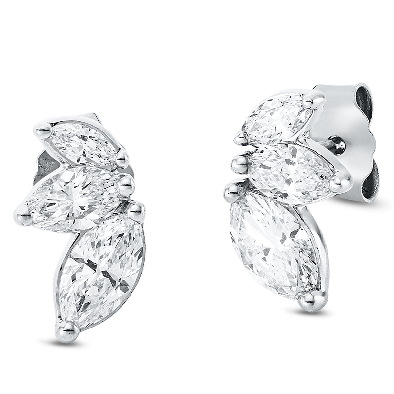 Modern Woman Ohrstecker Weißgold 18kt 0,7ct