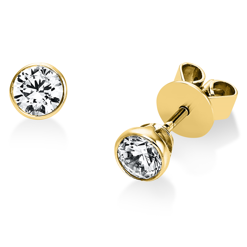 Solitaire Ohrstecker Gelbgold 14kt 0,6ct