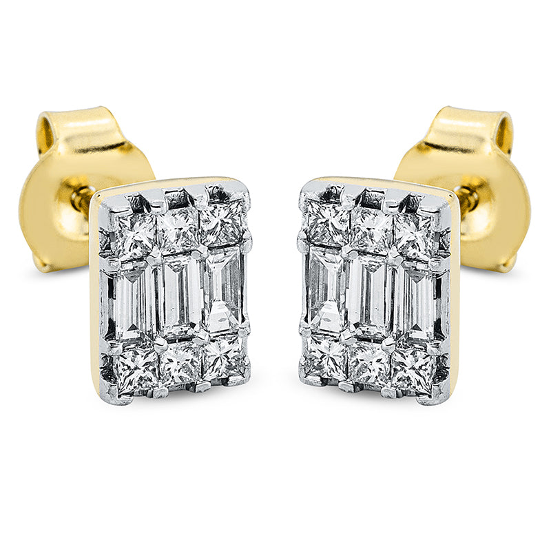 Baguette Illusion Ohrstecker 18kt 0,51ct