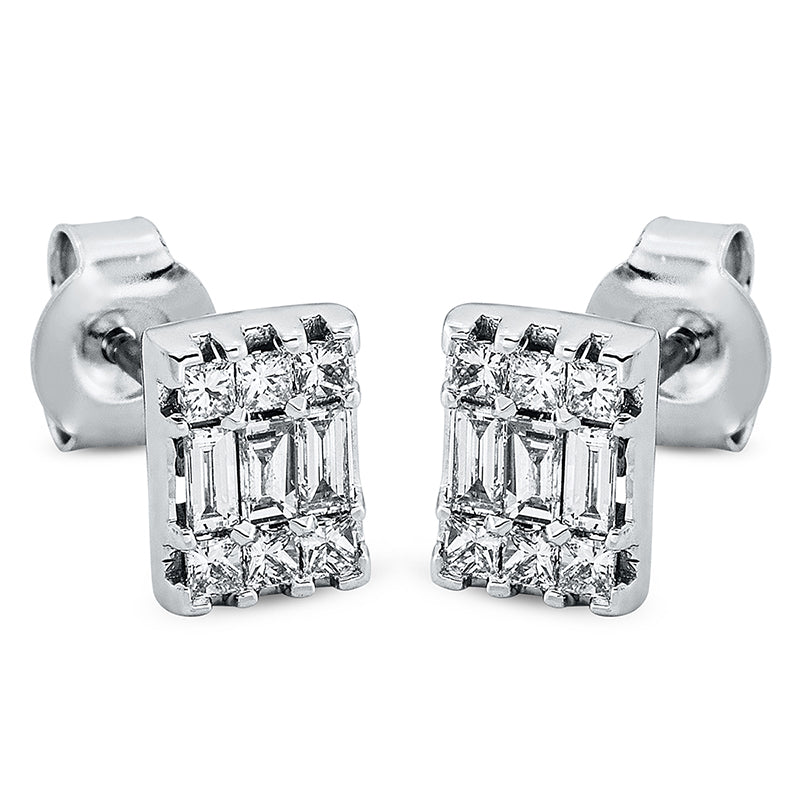 Baguette Illusion Ohrstecker 18kt 0,51ct