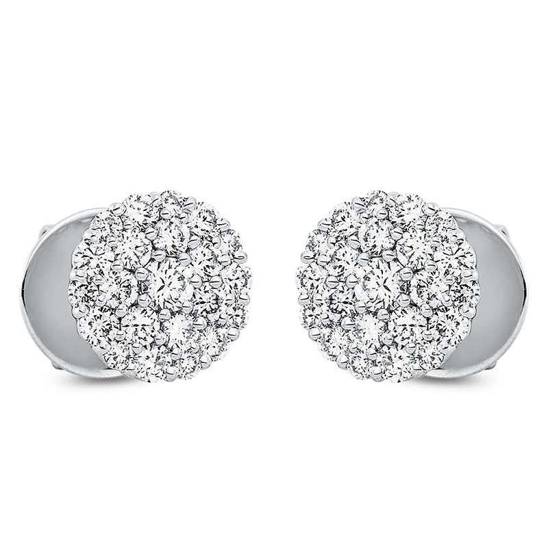 Pavé Ohrstecker Weißgold 18kt 0,89ct