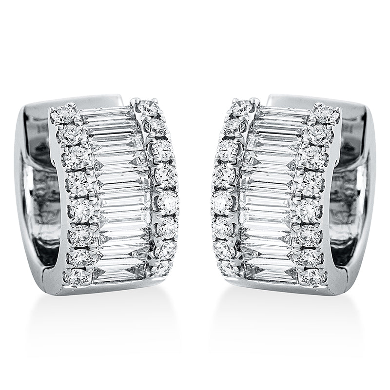 Baguette Creolen Weißgold 18kt 1,18ct