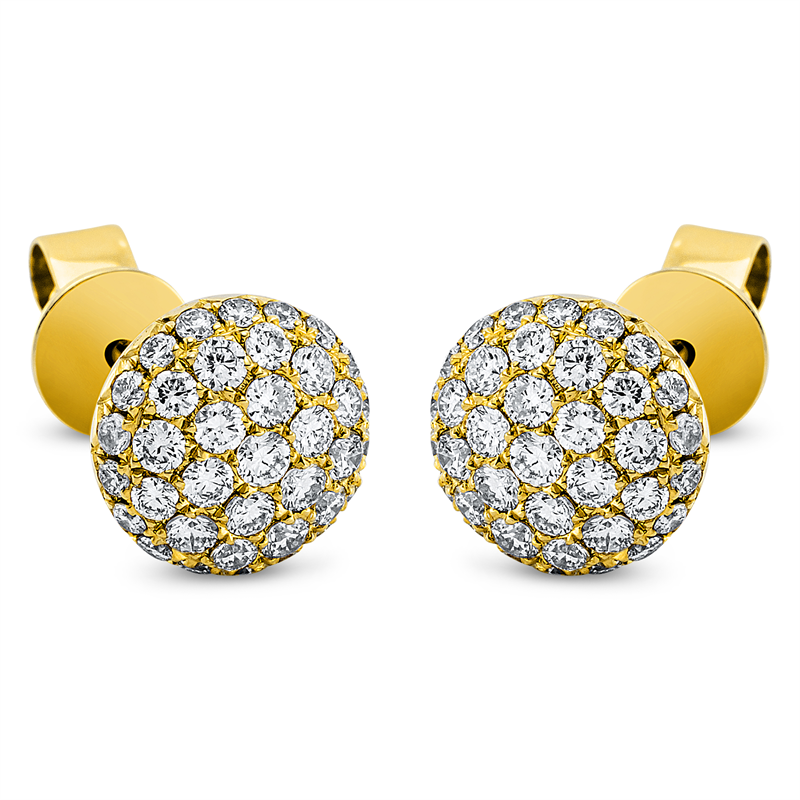 Pavé Ohrstecker Weißgold 18kt 0,73ct