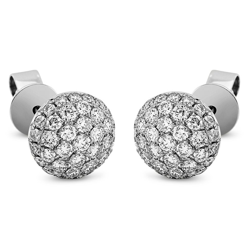 Pavé Ohrstecker Weißgold 18kt 0,73ct