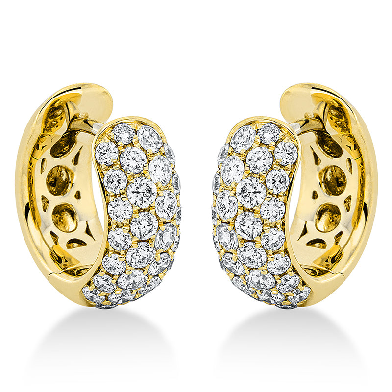 Pavé Creolen Gelbgold 18kt 0,84ct