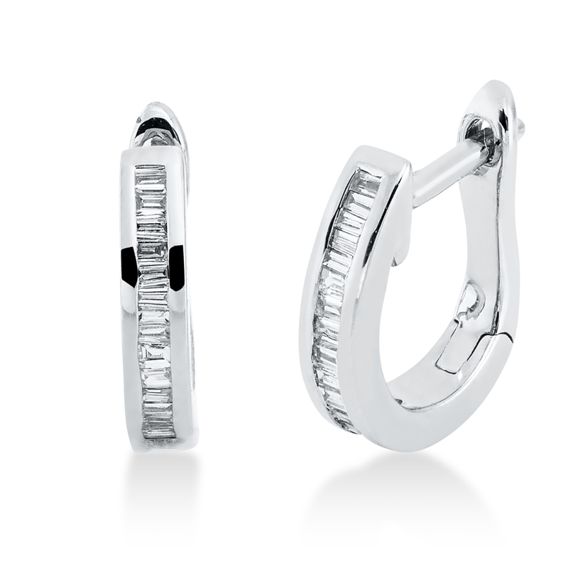 Baguette Creolen 18kt 0,17ct