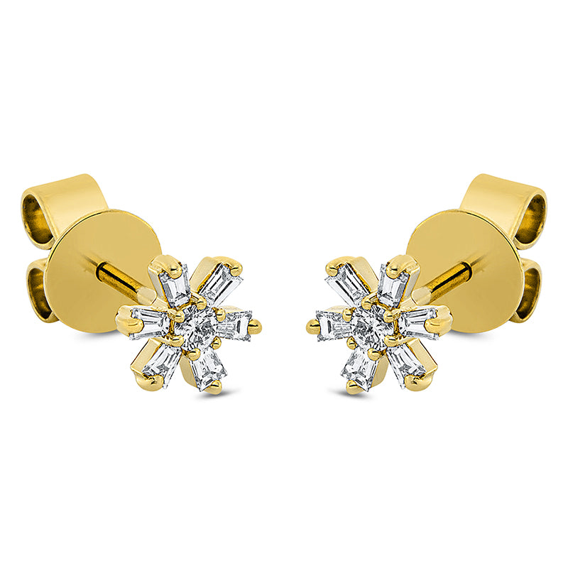 Baguette Ohrstecker Weißgold 18kt 0,23ct