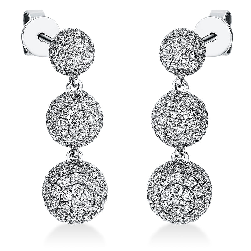 Pavé Ohrschmuck Weißgold 18kt 2,53ct