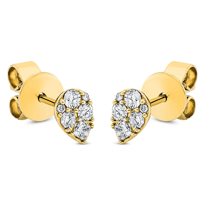 Illusion Classic Ohrstecker Gelbgold 18kt 0,21ct