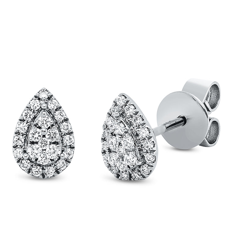 Illusion Classic Ohrstecker Weißgold 18kt 0,17ct