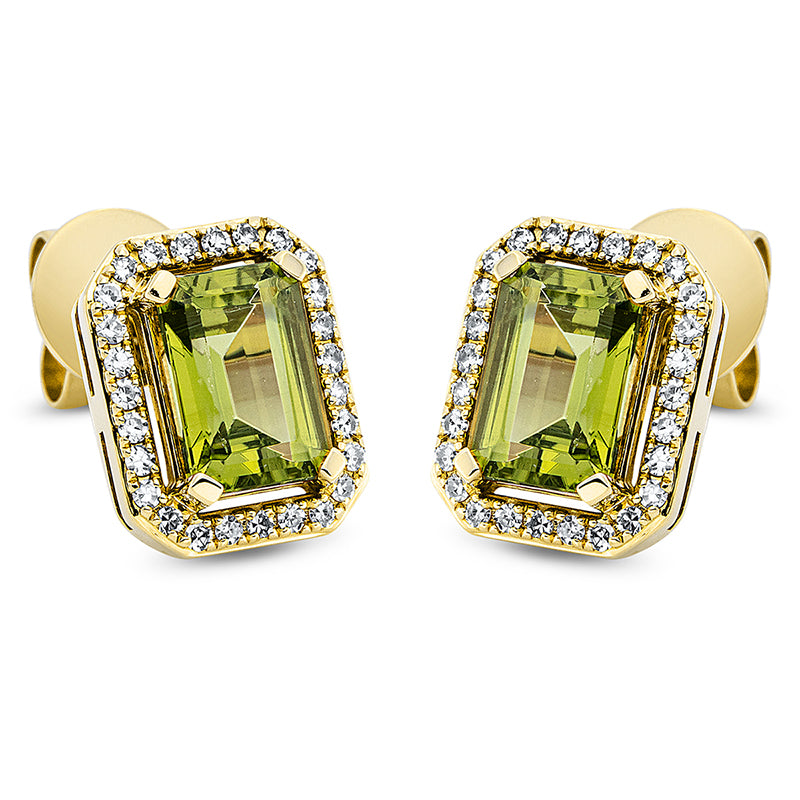 Farbstein Fashion Ohrstecker Gelbgold 18kt 0,19ct