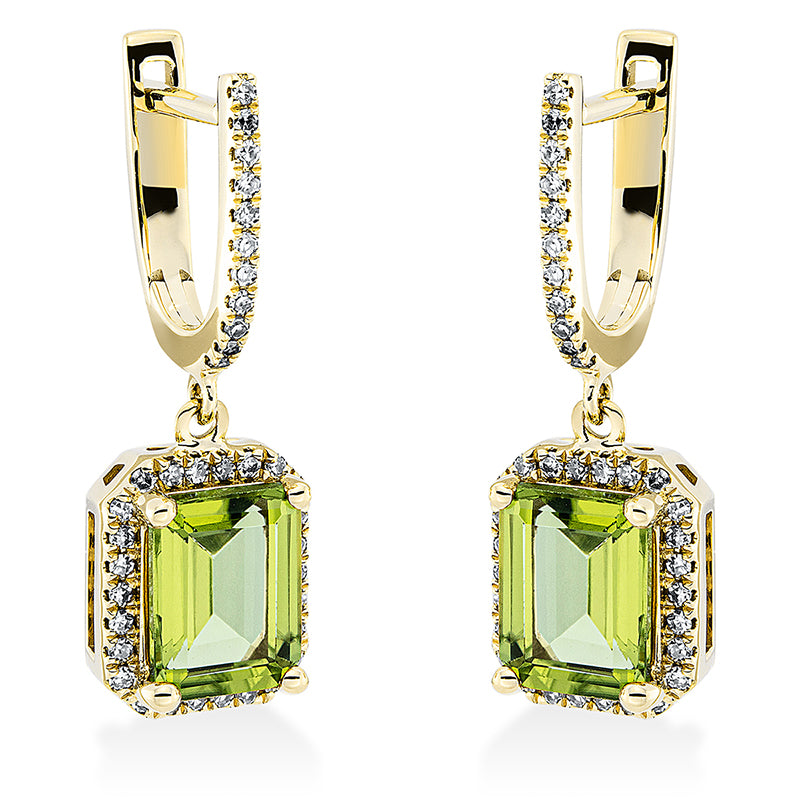 Farbstein Fashion Ohrschmuck Gelbgold 18kt 0,3ct