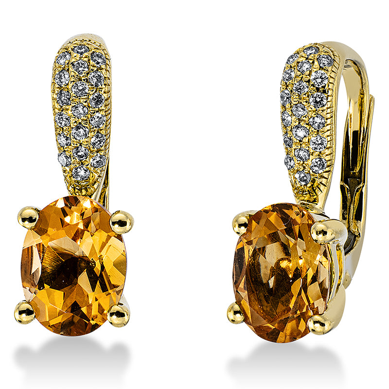 Farbstein Fashion Ohrschmuck Gelbgold 18kt Ref-2P529