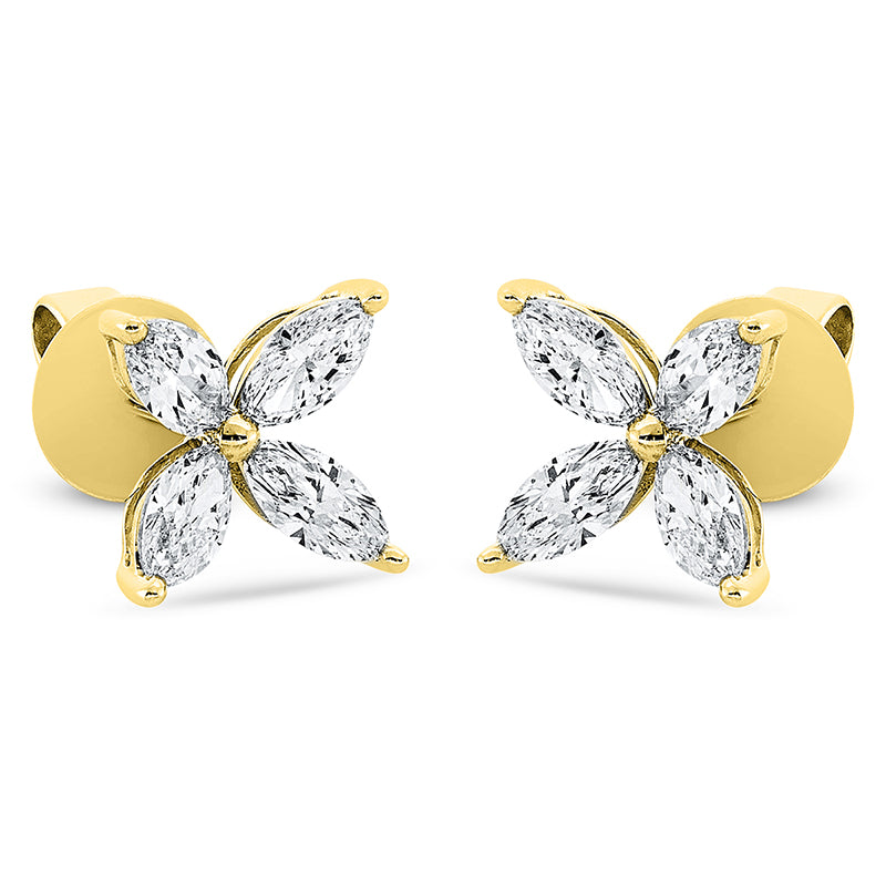 Exklusiv Ohrstecker Weißgold 18kt 1,28ct