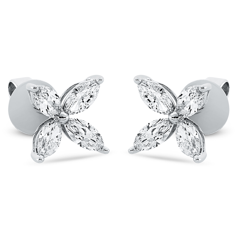 Exklusiv Ohrstecker Weißgold 18kt 1,28ct