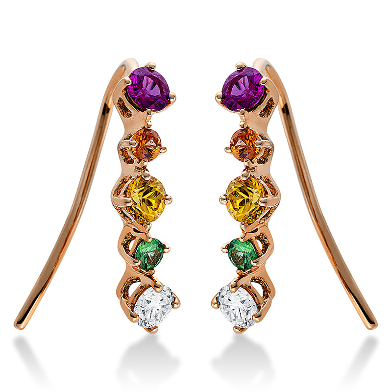 Rainbow & Multicolor Ohrhänger Rotgold 18kt Ref-2P601