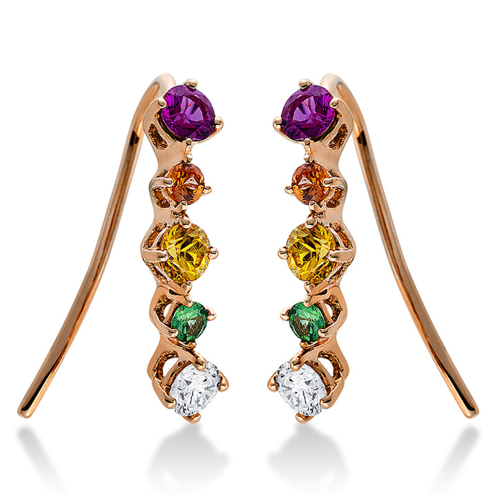 Rainbow & Multicolor Ohrhänger Rotgold 18kt Ref-2P601