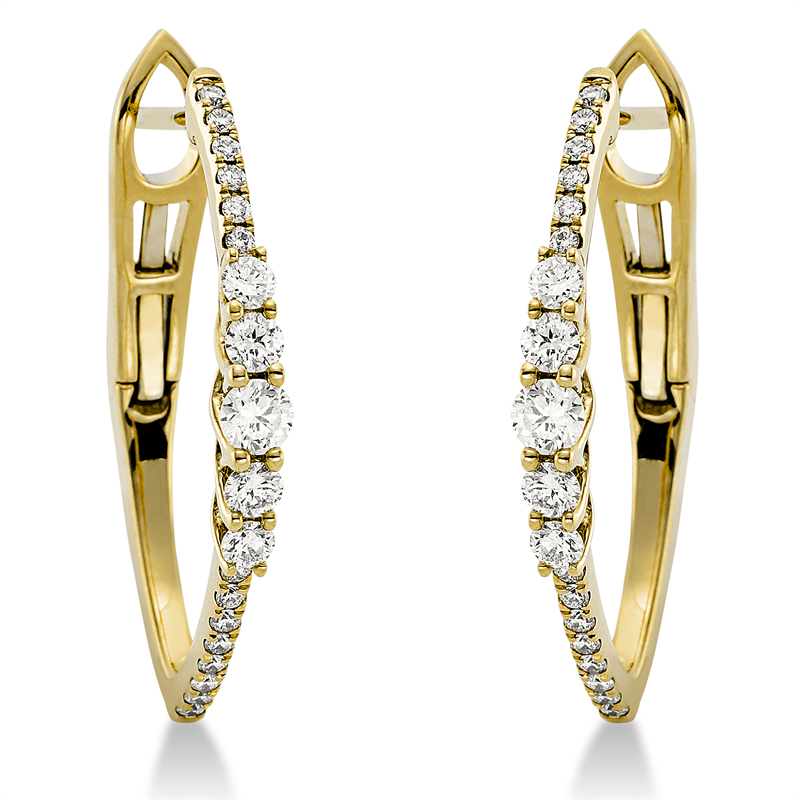 Modern Woman Creolen Gelbgold 18kt 0,51ct