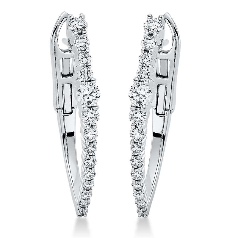 Modern Woman Creolen Weißgold 18kt 0,87ct
