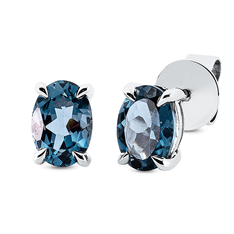 Farbstein Fashion Ohrstecker Weißgold 18kt Ref-2Q001