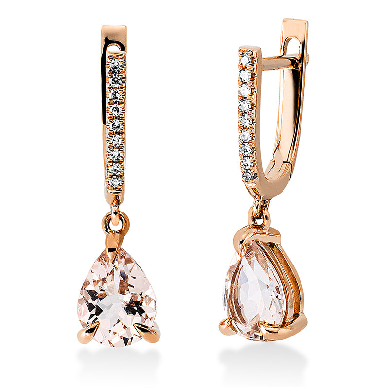 Farbstein Fashion Ohrschmuck Rotgold 18kt 0,06ct