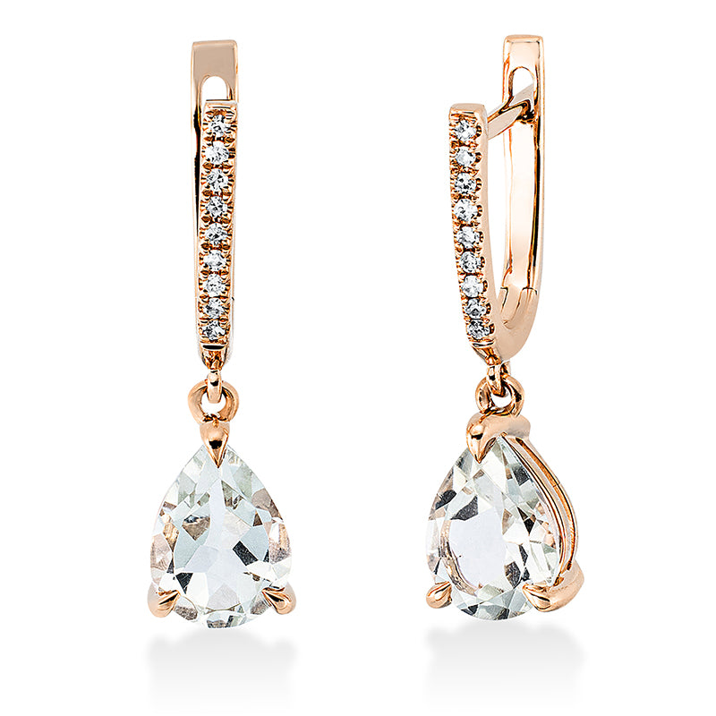 Farbstein Fashion Ohrschmuck Rotgold 18kt 0,06ct